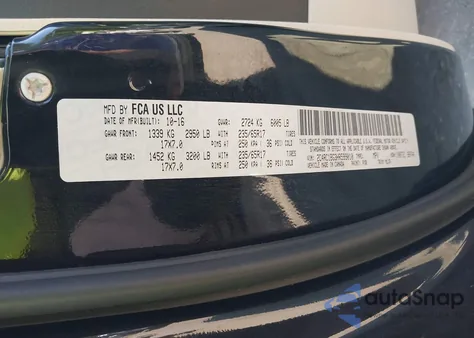 2017 Chrysler Pacifica Touring-L from USA, damaged, VIN 2C4RC1BG3HR599010